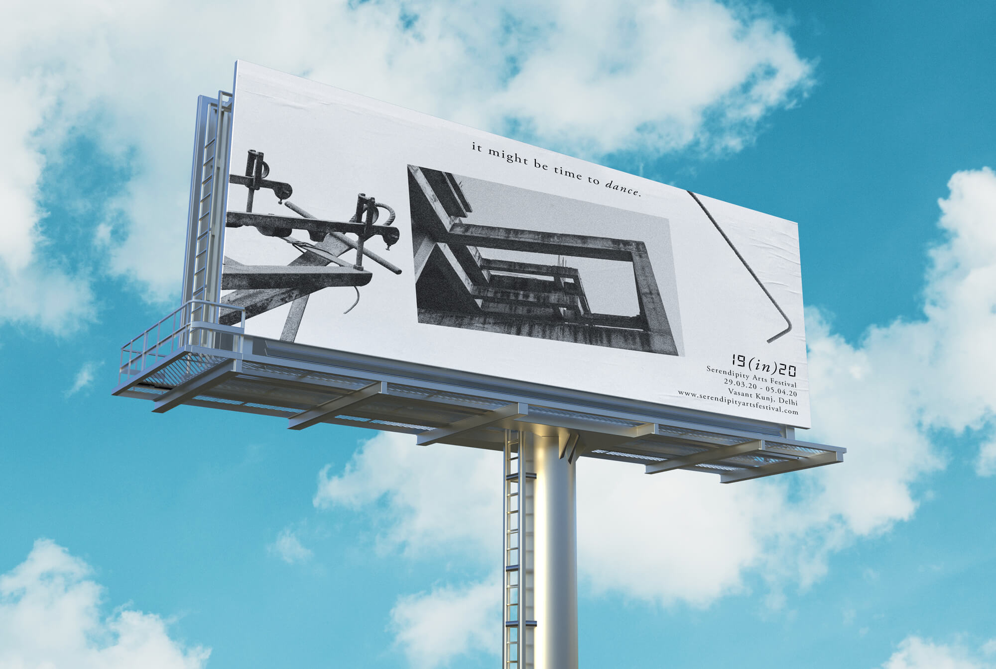 Photo of billboard showing SAF 19in20 branding