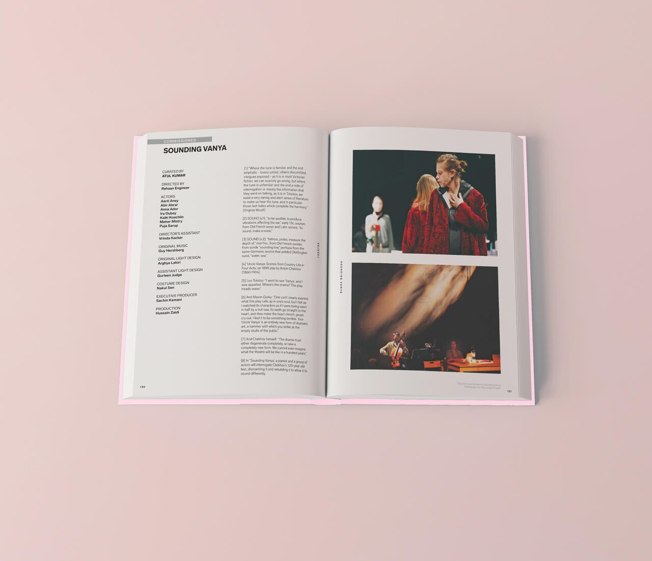 Photo of a spread of the post-festival catalogue for SAF 2019